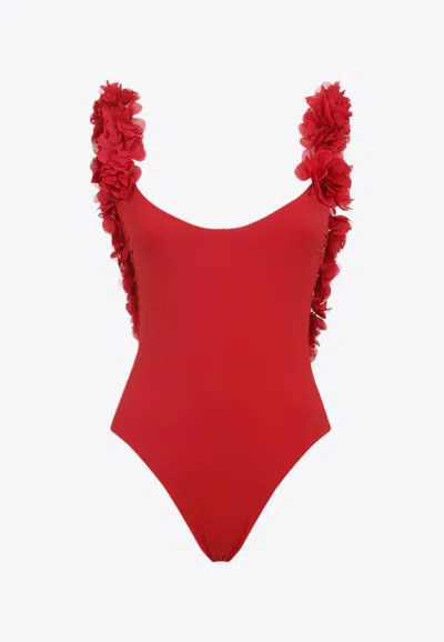 La Reveche Amira One-piece Swimsuit In Red