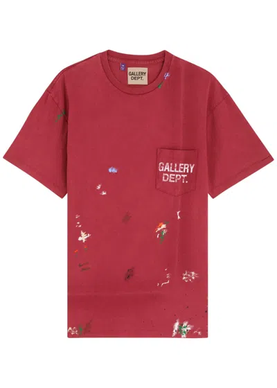 Gallery Dept. Paint-splattered Logo Cotton T-shirt