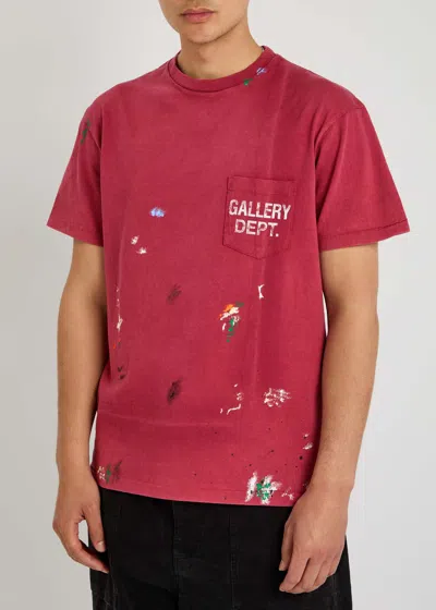 Gallery Dept. Paint-splattered Logo Cotton T-shirt