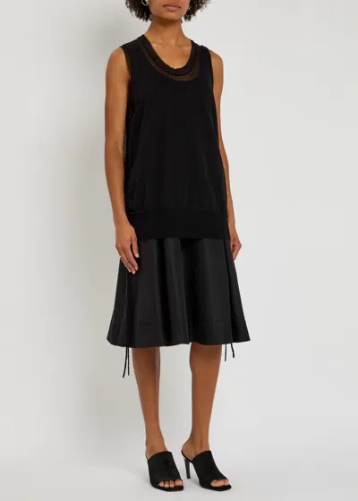 3.1 Phillip Lim Double Layer Combo Cotton-blend Midi Dress