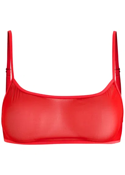 Dries Van Noten Cutie Stretch-silk Chiffon Bra Top