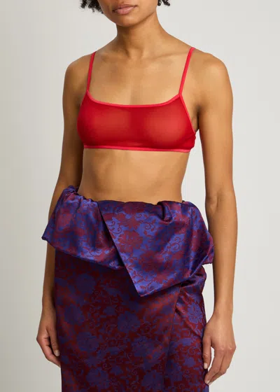 Dries Van Noten Cutie Stretch-silk Chiffon Bra Top