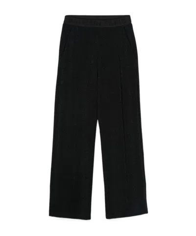 Balmain Lurex Trousers In Black