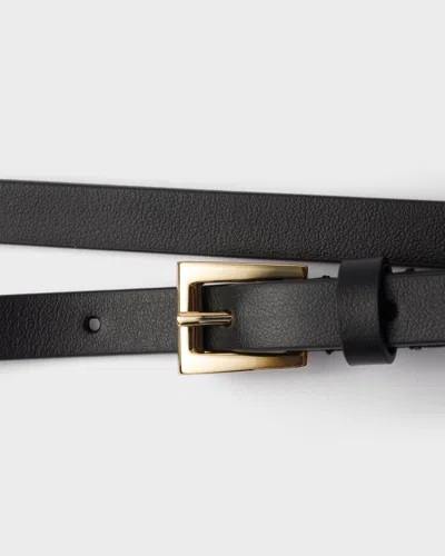 Prada Leather Square-buckle Belt