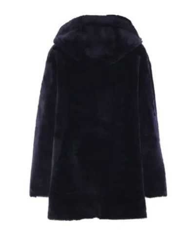 Arma Long Sleeve Coat In Blue