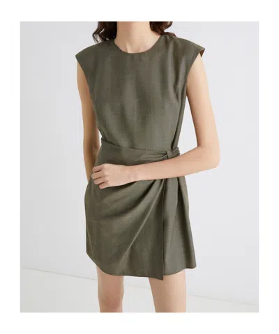 Marella Tie-front Sleeveless Dress In Green