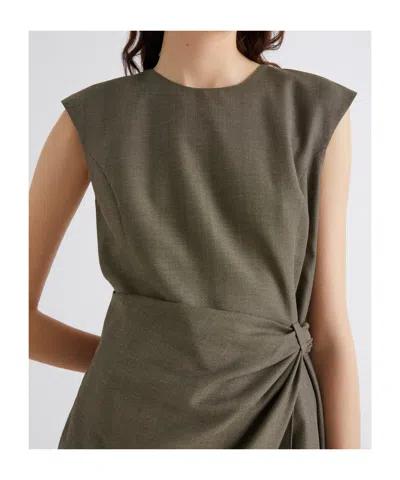 Marella Tie-front Sleeveless Dress In Green