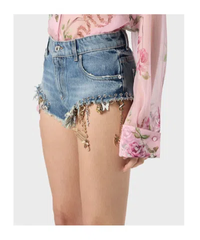 Blumarine Pantaloncini Ice Blu