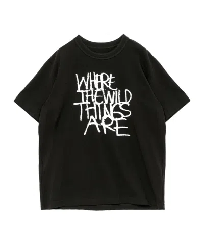 Sacai Where The Wild Things Are T-shirt In Black