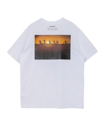 Sacai Crew Neck T-shirt In White