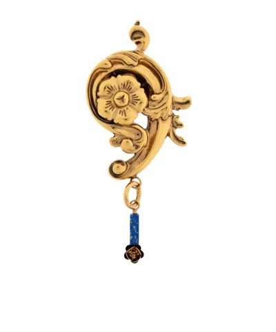 Etro Floral-scroll Brass Brooch