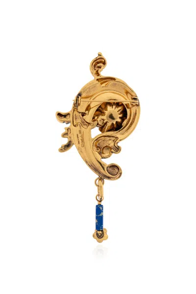 Etro Floral-scroll Brass Brooch