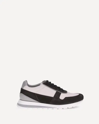 Brunello Cucinelli Suede Panelled Trainers In Black