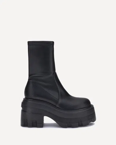 Casadei Faux Leather Ankle Boots In Black
