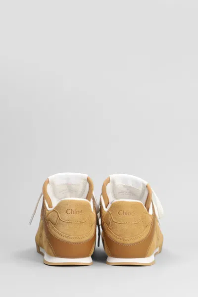 Chloé Kick Sneakers In Camel Suede