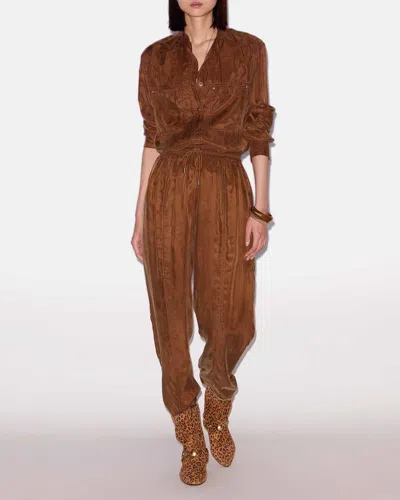 Isabel Marant Étoile Zaylee Trousers In Brown