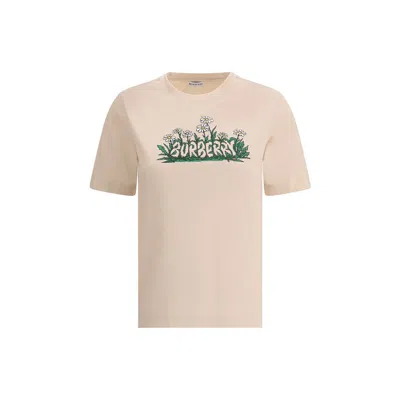 Burberry Soft Cotton T-shirt With Vibrant Floral Graphic