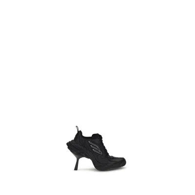 Balenciaga Women Monday Heel Sneakers In Black