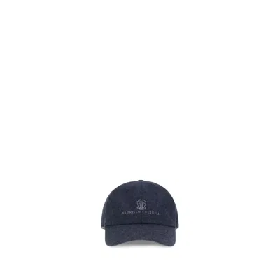 Brunello Cucinelli Logo-embroidered Baseball Cap In Blue
