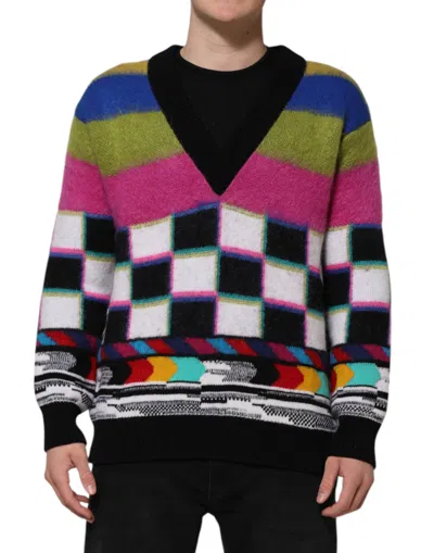 Dolce & Gabbana Glitch Sweater In Multi