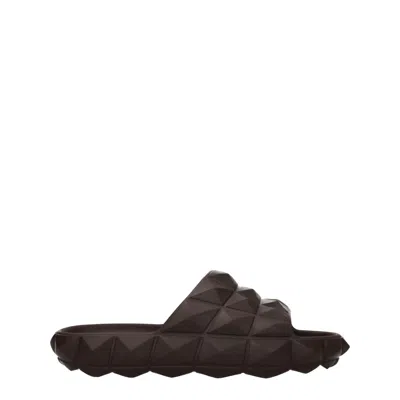 Valentino Brown Cotton Slipper