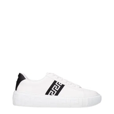 Versace Greca Low-top Sneakers In White