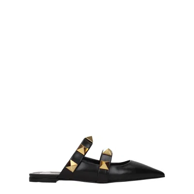 Valentino Roman Stud Leather Point-toe Flats