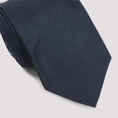 Berluti Logo Jacquard Silk Tie In Black