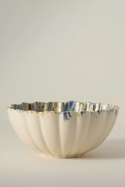 Anthropologie Lagos Portuguese Stoneware Serve Bowl In Multi