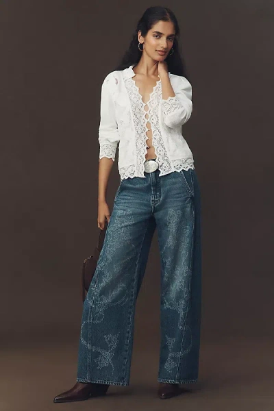 Pilcro High-rise Tapered Jeans In Blue