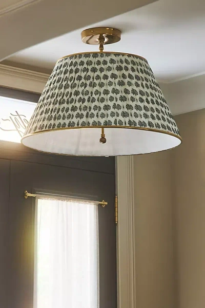 Anthropologie Lee Brass Semi-flush Mount Pendant Ceiling Light
