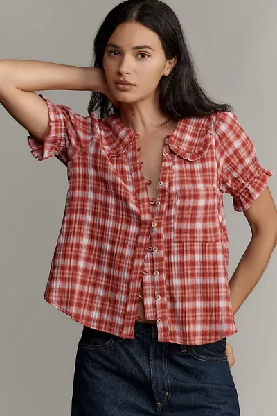 Pilcro The Keira Plaid Blouse By