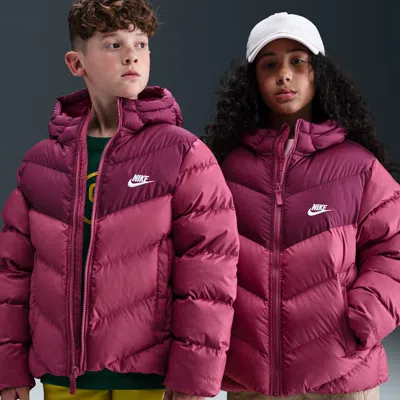 Nike Sportswear All Day Play Big Kids' Therma-fit Loose-fit Puffer Jacket In Purple