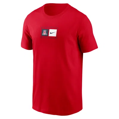 Nike Men's Red Arizona Wildcats Campus Logo Swoosh T-shirt In Red