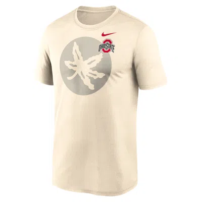 Nike Natural Ohio State Buckeyes Campus Shadow Legend Performance T-shirt In Neutral