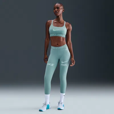 Nike Women's  Pro Mid-rise 7/8 Mesh-panel Graphic Leggings