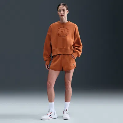 Nike Women's Court Heritage Mid-rise Fleece Tennis Shorts
