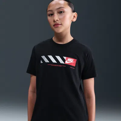 Nike Sportswear Big Kids' T-shirt In Black