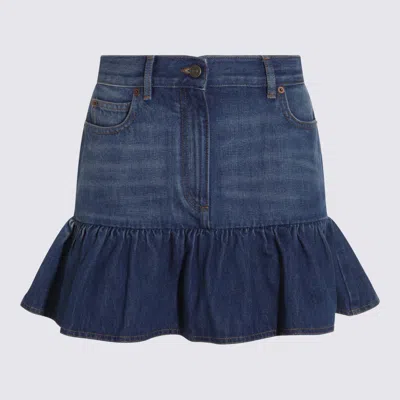Valentino Ruffled Hem Skirt With Pockets And Belt Loops