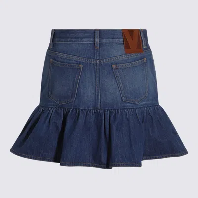 Valentino Ruffled Hem Skirt With Pockets And Belt Loops