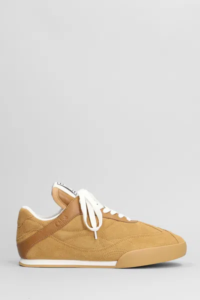 Chloé Kick Sneakers In Camel Suede