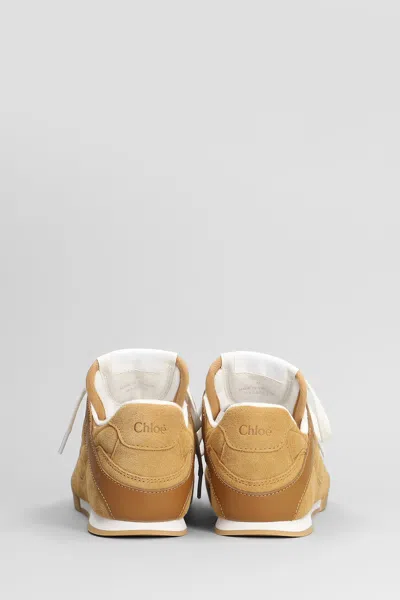 Chloé Kick Sneakers In Camel Suede