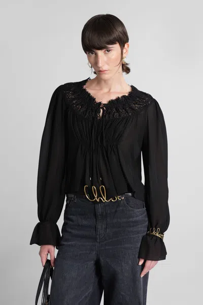 Chloé Topwear In Black Silk