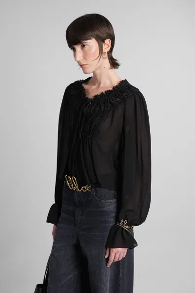 Chloé Topwear In Black Silk