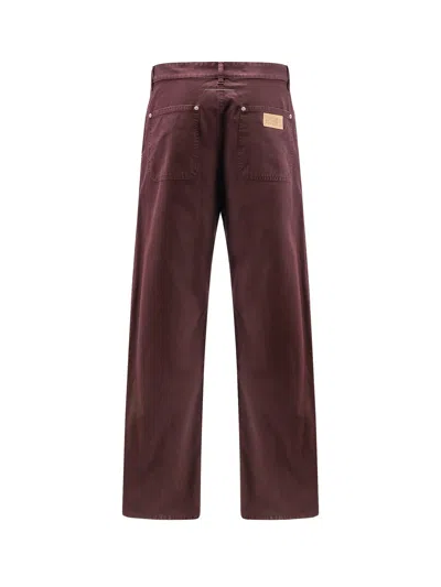 Mm6 Maison Margiela Denim Trousers Featuring Contrast Stitching