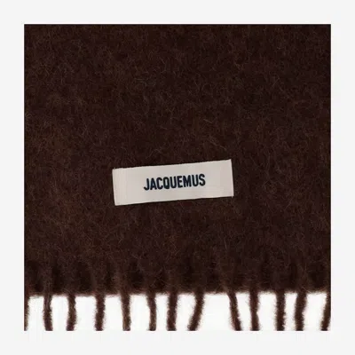 Jacquemus Brown Alpaca L Echarpe Carro Scarf In Brown