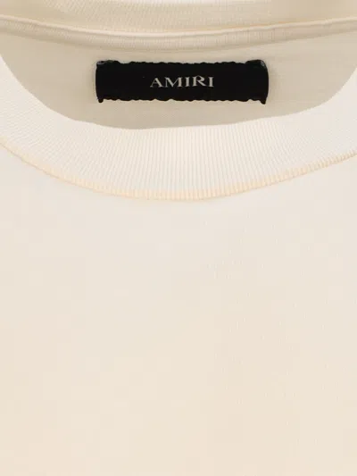 Amiri Mens Ivory Red Holly Text-print Cotton T-shirt Xl In Neutral