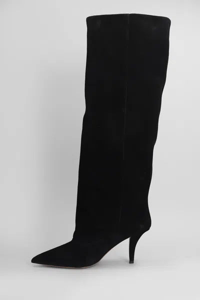 Paris Texas Ines Reverse 75 High Heels Boots In Black Suede