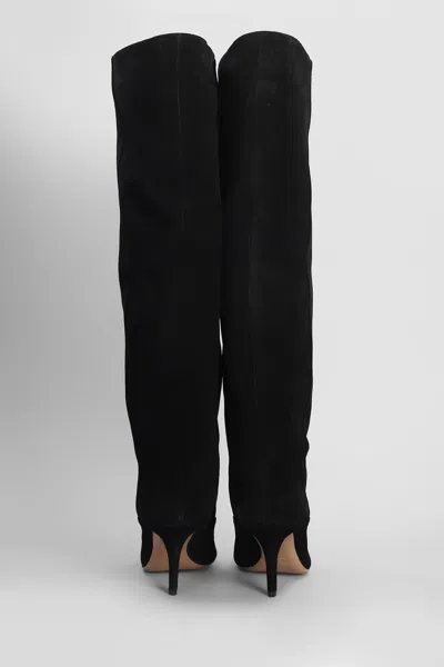 Paris Texas Ines Reverse 75 High Heels Boots In Black Suede