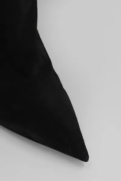 Paris Texas Ines Reverse 75 High Heels Boots In Black Suede